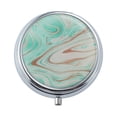thumbnail image 1 of Unique Bargains 1 Pc Pill Case 3 Grid Round Abstract Pattern Pill Box Blue, 1 of 6