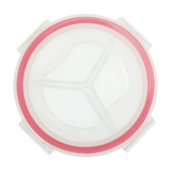 Unique Bargains 1 Pc Pill Case 3 Grid Round Pill Box Red