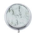 thumbnail image 1 of Unique Bargains 1 Pc Pill Case 3 Grid Round Texture Pattern Pill Box Beige Black, 1 of 6