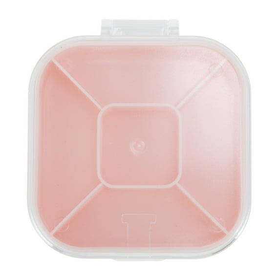 Unique Bargains 1 Pc Pill Case 5 Grid Portable Pill Box Pink