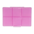 thumbnail image 1 of Unique Bargains 1 Pc Pill Case 6 Grid Clear Pill Box Pink, 1 of 6