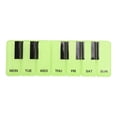 thumbnail image 1 of Unique Bargains 1 Pc Pill Case 7 Grid Piano Keys Pill Box Clear Green, 1 of 6