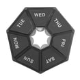 thumbnail image 1 of Unique Bargains 1 Pc Pill Case 7 Grid Polygonal Pill Box Black, 1 of 6
