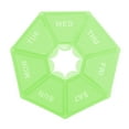 thumbnail image 1 of Unique Bargains 1 Pc Pill Case 7 Grid Polygonal Pill Box Light Green, 1 of 6