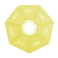 thumbnail image 1 of Unique Bargains 1 Pc Pill Case 7 Grid Polygonal Pill Box Yellow, 1 of 6