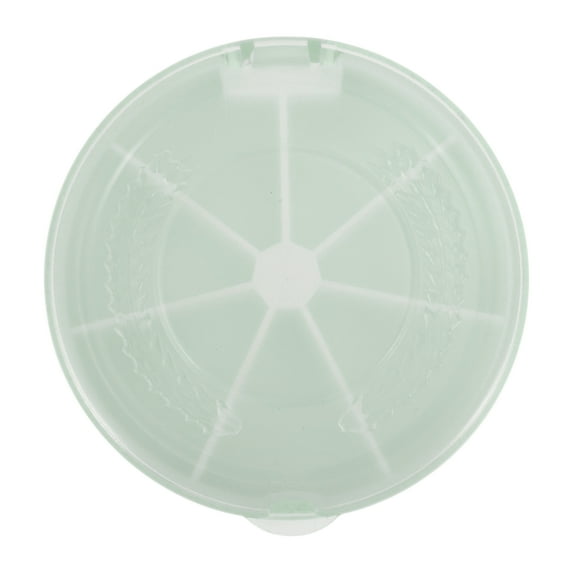 Unique Bargains 1 Pc Pill Case 7 Grid Round Pill Box Green