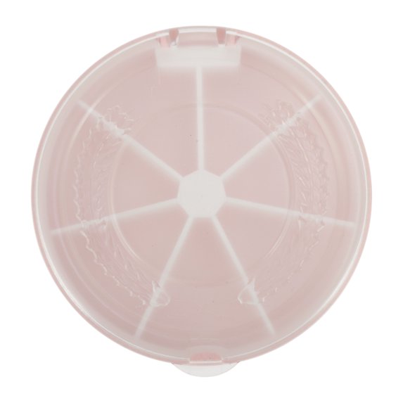 Unique Bargains 1 Pc Pill Case 7 Grid Round Pill Box Pink