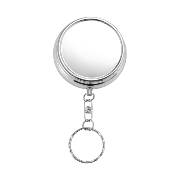 Unique Bargains 1 Pc Pill Case Single Grid Pill Box Silver Tone