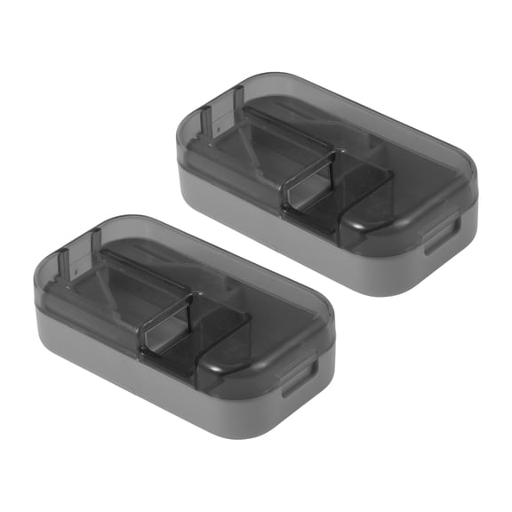 NOMADIC NOOK 2 Pcs Pill Cutter Portable for Travel Blue Gray