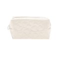 thumbnail image 1 of Unique Bargains 1 Pc Pillow Shape Heart Makeup Bag White PU, 1 of 4