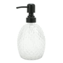 Unique Bargains 1 Pc Pineapple Shape Soap Dispenser 11.84oz Clear Black