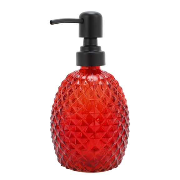 Unique Bargains 1 Pc Pineapple Shape Soap Dispenser 11.84oz Red Black