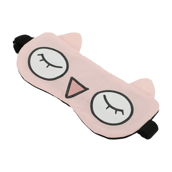 Unique Bargains 1 Pc Pink Cartoon Big Eyes Sleep Mask Fashion Eye Shade Cover for Travel for Rest