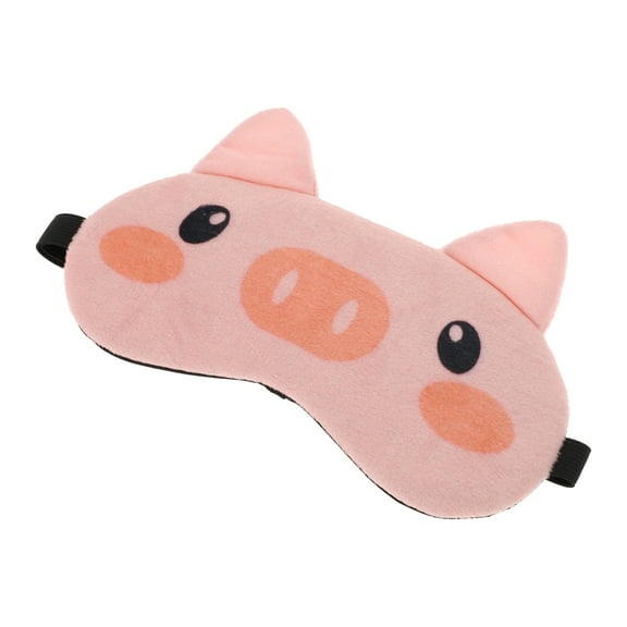 Unique Bargains 1 Pc Pink Shy Pig Eyes Sleep Mask Soft Eye Shade Cover for Rest for Travel