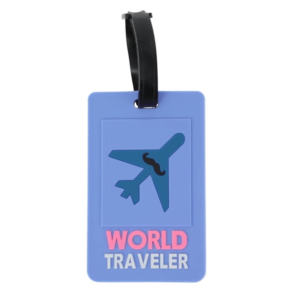 Unique Bargains 1 Pc Plane Pattern Luggage Tag for Travelling Blue