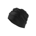 thumbnail image 1 of Unique Bargains 1 Pc Pleated Style  Swim Cap 5.91"x9.25" Black, 1 of 6