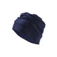 thumbnail image 1 of Unique Bargains 1 Pc Pleated Style  Swim Cap 5.91"x9.25" Navy Blue, 1 of 6