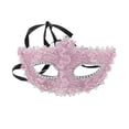 thumbnail image 1 of Unique Bargains 1 Pc Pointed Head Dragon-Design Half Face Party Mask for Masquerade Party Light Pink, 1 of 5