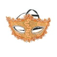 thumbnail image 1 of Unique Bargains 1 Pc Pointed Head Dragon-Design Half Face Party Mask for Masquerade Party Orange, 1 of 5