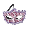 thumbnail image 1 of Unique Bargains 1 Pc Pointed Head Dragon-Design Half Face Party Mask for Masquerade Party Purple, 1 of 5