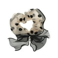 thumbnail image 1 of Unique Bargains 1 Pc Polka Dot Bow Scrunchies for Home Beige, 1 of 5