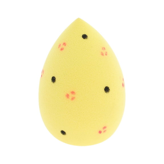 Unique Bargains 1 Pc Polkadots Face Makeup Sponge for Bedrooms Yellow Hydrophilic Polyurethane