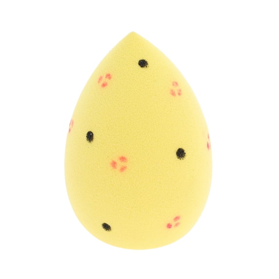 Unique Bargains 1 Pc Polkadots Face Makeup Sponge for Bedrooms Yellow