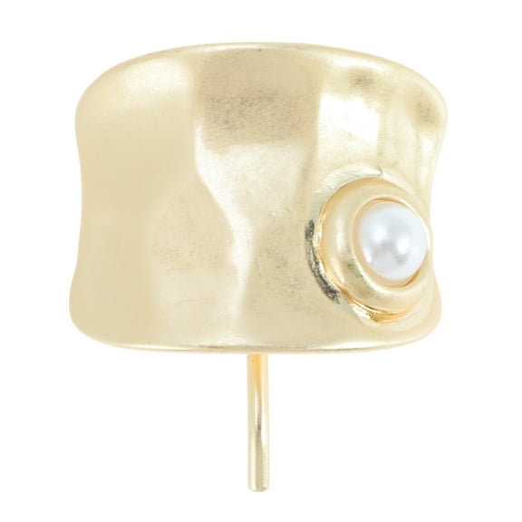 Unique Bargains 1 Pc Ponytail Buckle Hair Clip Fashion U-shaped Faux Pearl Hair Ponytail Cuff for Women Gold Tone