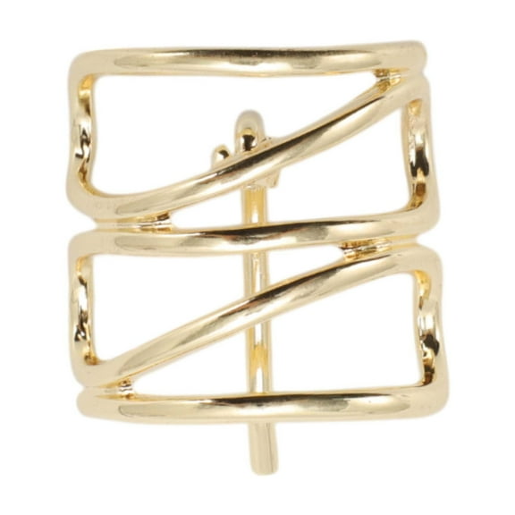 Unique Bargains 1 Pc Ponytail Buckle Hair Clip Hollow U-shaped Hair Ponytail Cuff for Women Gold Tone