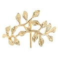 thumbnail image 1 of Unique Bargains 1 Pc Ponytail Buckle Hair Clip Leaf Hair Ponytail Cuff for Women Gold Tone, 1 of 6