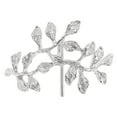 thumbnail image 1 of Unique Bargains 1 Pc Ponytail Buckle Hair Clip Leaf Hair Ponytail Cuff for Women Silver Tone, 1 of 6