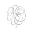 thumbnail image 1 of Unique Bargains 1 Pc Ponytail Buckle Hair Clip Round Lines Hair Ponytail Cuff for Women Silver Tone White, 1 of 5
