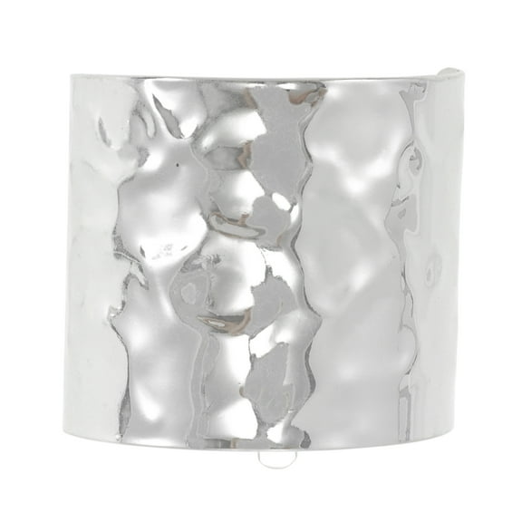 Unique Bargains 1 Pc Ponytail Buckle Hair Clip Semi-column Hair Ponytail Cuff for Women Silver Tone