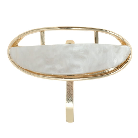 Unique Bargains 1 Pc Ponytail Buckle Hair Clip Semi-hollow Hair Ponytail Cuff for Women Beige