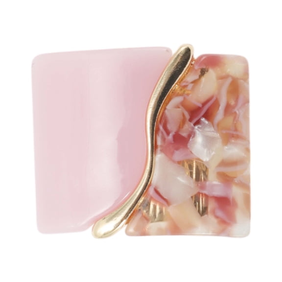 Unique Bargains 1 Pc Ponytail Buckle Hair Clip Splicing Hair Ponytail Cuff for Women Gold Tone Purple