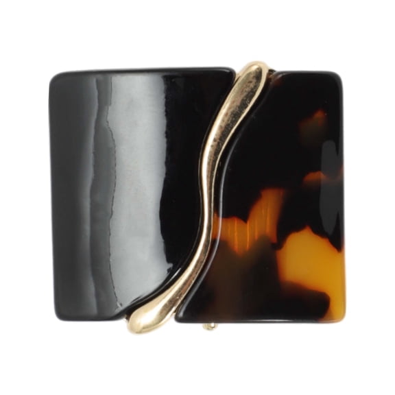 Unique Bargains 1 Pc Ponytail Buckle Hair Clip Splicing Hair Ponytail Cuff for Women Yellow Black