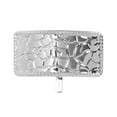 thumbnail image 1 of Unique Bargains 1 Pc Ponytail Buckle Hair Clip Texture Rectangular Hair Ponytail Cuff for Women Silver Tone, 1 of 5