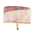 thumbnail image 1 of Unique Bargains 1 Pc Ponytail Buckle Hair Clip Trapezoid Splicing Hair Ponytail Cuff for Women Gold Tone Purple, 1 of 6