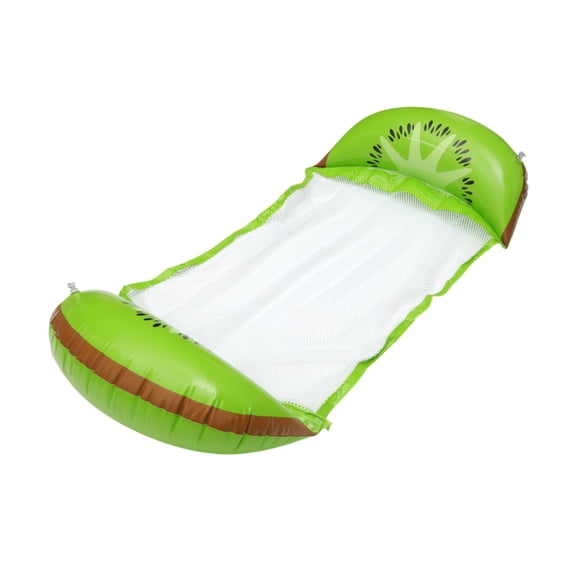 Unique Bargains 1 Pc Pool Hammock Lounger Fruit Oval Floating Water Hammock Green