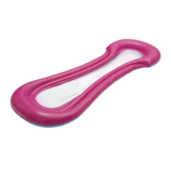 Unique Bargains 1 Pc Pool Hammock Lounger Oval Floating Water Hammock Rose Red