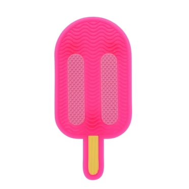 Unique Bargains 1 Pc Popsicles Shape Makeup Brush Cleaning Mat Pink