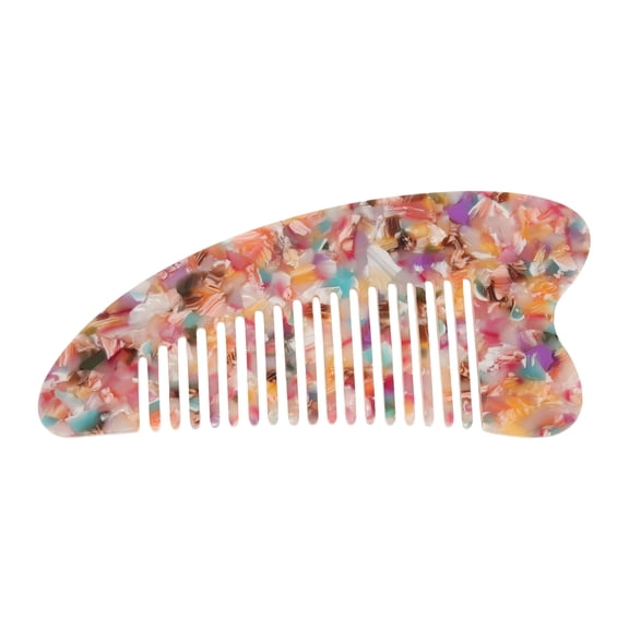 Unique Bargains 1 Pc Portable Anti-Static Hair Comb Multicolor Acetate Sheet