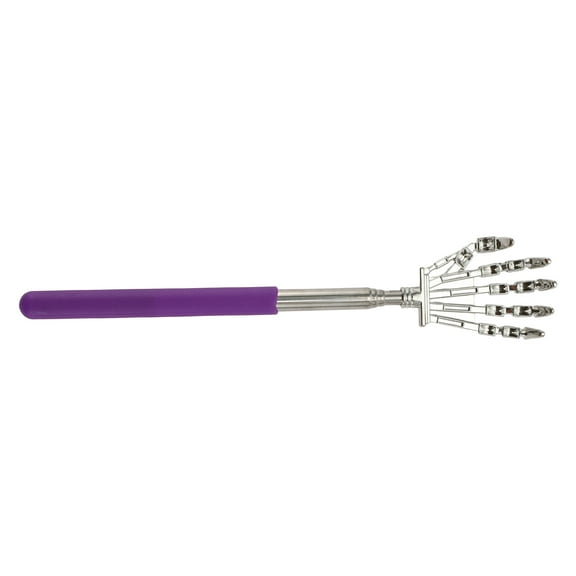 Unique Bargains 1 Pc Portable Back Scratcher for Bathroom Travel Hotel Purple Stainless Steel
