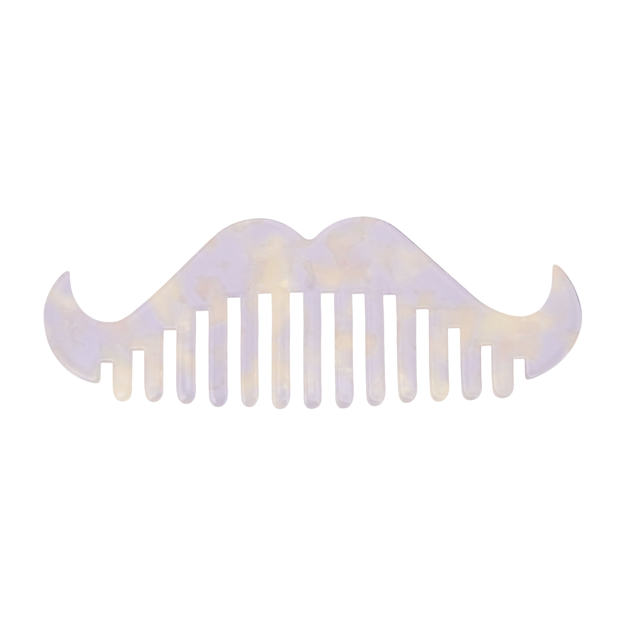 Unique Bargains 1 Pc Portable Beard Shaped Hair Comb for All Hair Types Styles Purple