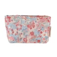 thumbnail image 1 of Unique Bargains 1 Pc Portable Begonia Makeup Bag Polyester Pink Blue Medium, 1 of 5