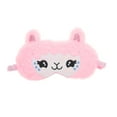 thumbnail image 1 of Unique Bargains 1 Pc Portable Cartoon Alpaca Eye Mask for Travel Pink Fleece, 1 of 3