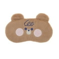 thumbnail image 1 of Unique Bargains 1 Pc Portable Cartoon Bearss Eye Mask for Travel Brown Fleece, 1 of 3