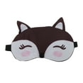 thumbnail image 1 of Unique Bargains 1 Pc Portable Cartoon Foxs Sleep Mask for Hotel Coffee Fleece, 1 of 3