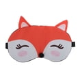 thumbnail image 1 of Unique Bargains 1 Pc Portable Cartoon Foxs Sleep Mask for Hotel Red Fleece, 1 of 3