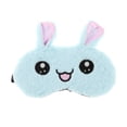 thumbnail image 1 of Unique Bargains 1 Pc Portable Cartoon Rabbit Eye Mask for Home Blue Fleece, 1 of 4